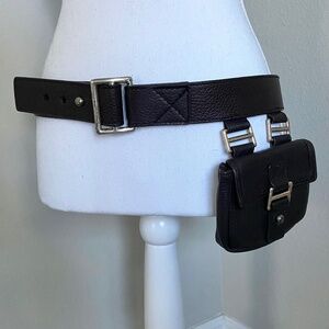 Michael Kors Brown Leather Belt Small Bag Attached Size M-L